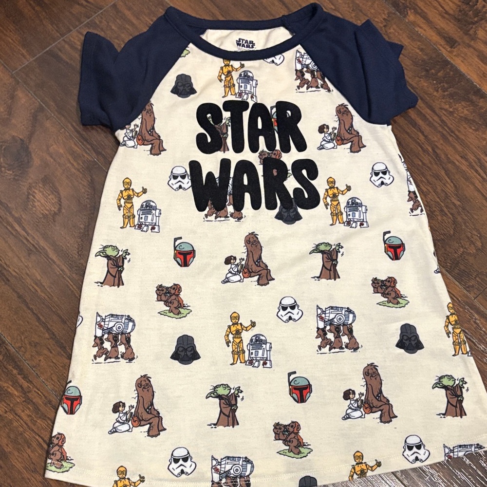Star Wars DISNEY STORE unique PJs Dress Size 4- NEW (no tags)